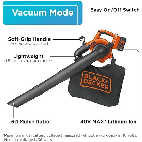 BLACK+DECKER 40V LI Sweeper Vacuum