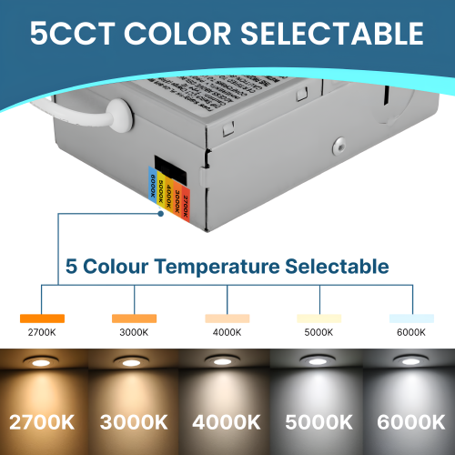 Luminaire encastrée à cardan mince DEL de 4 po avec boîte de jonction, 9 W 850LM à intensité réglable, plafonnier à DEL humide, 5CCT couleur