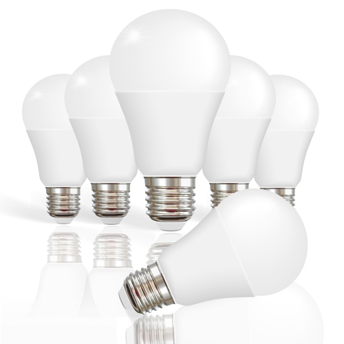 Ampoule DEL de A19 W, équivalent 60&nbsp;W de 10&nbsp;W de 800 lumens, ampoule DEL de A19 W, sans gradateur, base standard de E26 W, certifiée