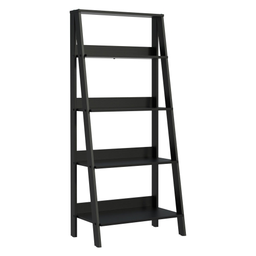 Madesa 2-Piece TV Stand and Ladder Shelf Set: 59" Entertainment Center with Cable Management + 24" 5-Tier Ladder Shelf for Storage, Office, Living