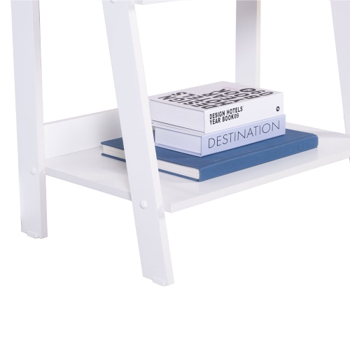 Madesa 2-Piece Home Office & Study Furniture Set: 43" Compact Computer Desk with Storage and Drawer + 24" 5-Tier Ladder Shelf for Pantry, Books, &