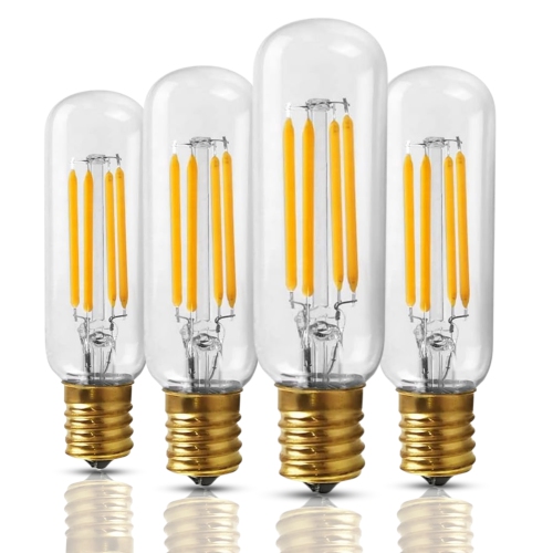 STRAK  E12 Led Bulb Warm 2700K T25 400Lm 4W, 40W Equivalent, Dimmable Light Bulbs, E12 Candelabra Base for Chandelier Light Bulbs, Ceiling Fan, Wall