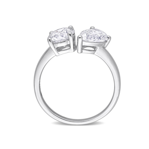 2.00 Carat Lab-Grown Diamond Two Stone Engagement Ring in 14k White Gold