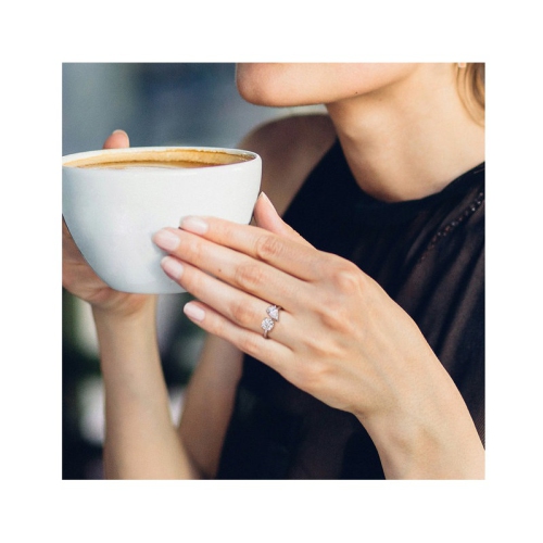 2.00 Carat Lab-Grown Diamond Two Stone Engagement Ring in 14k White Gold