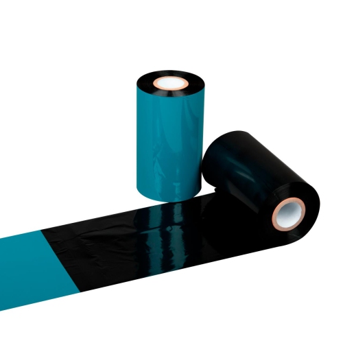 LabelJET 4.33" x 984ft / 110mm x 300m Black LJW121 Wax Ribbon For 4-Inch Desktop Printers 12/Rolls For Zebra, TSC, Godex 4-Inch Themral printers