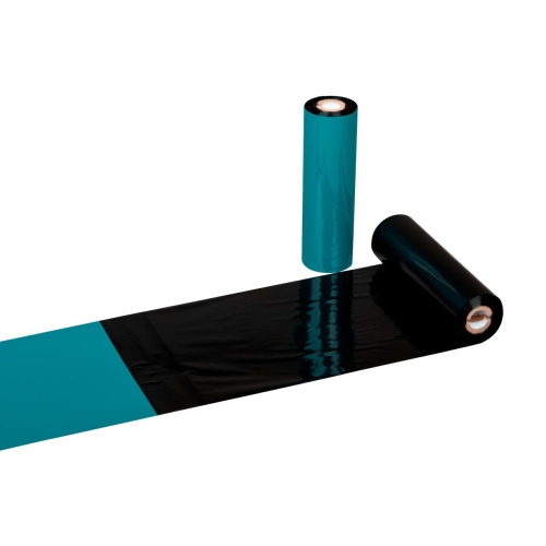 LabelJet 4.33" x 244ft / 110mm x 74m Black LJW121 Wax Ribbon For 4-Inch Desktop Printers 8/Rolls