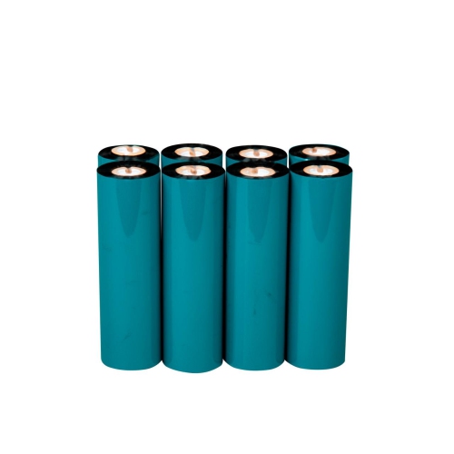 LabelJet 4.33" x 244ft / 110mm x 74m Black LJW121 Wax Ribbon For 4-Inch Desktop Printers 8/Rolls