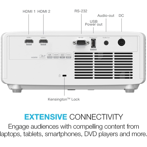 Optoma HZ40HDR HD DLP Theatre and Gaming Projector - White