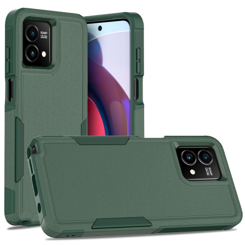 [CS] Étui rigide protecteur double couche Armor en caoutchouc robuste pour Motorola Moto G Stylus 5G 2024, vert