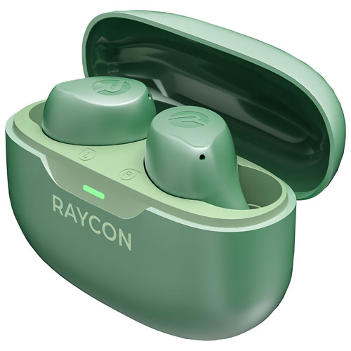 Écouteurs boutons 100 % sans fil à suppression active du bruit Everyday de Raycon - Vert forêt