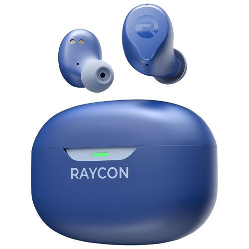 Écouteurs boutons 100 % sans fil à suppression active du bruit Everyday de Raycon - Bleu royal