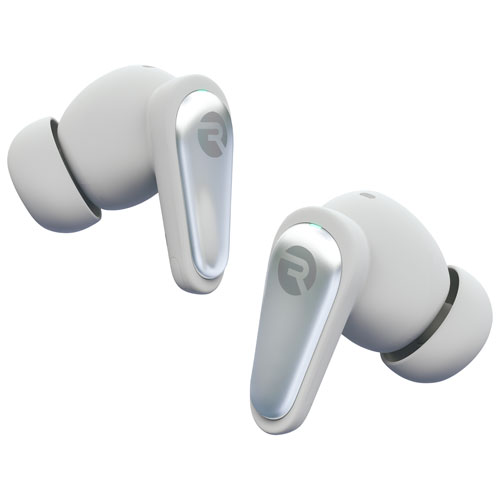 Écouteurs boutons 100 % sans fil à suppression active du bruit Everyday Pro de Raycon - Blanc
