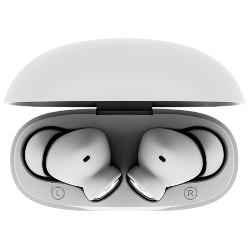 Écouteurs boutons 100 % sans fil à suppression active du bruit Everyday Pro de Raycon - Blanc