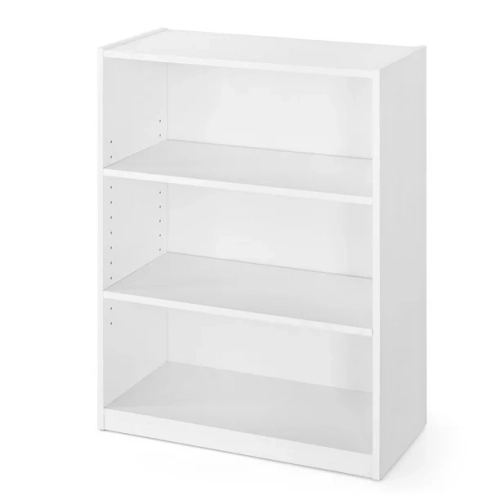 Mainstays 3-Shelf Bookcase with Adjustable Shelves, Multiple Colors, Adjustable shelves, 31” tall, Black