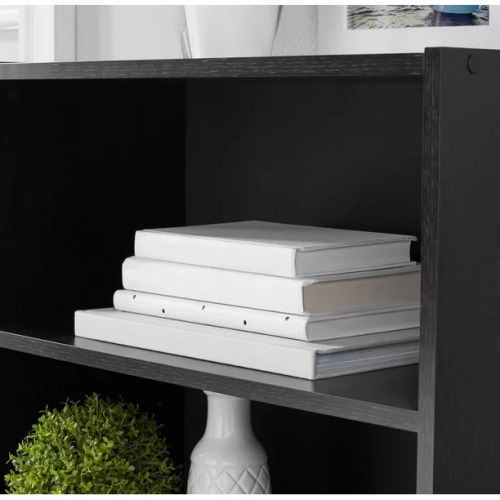 Mainstays 3-Shelf Bookcase with Adjustable Shelves, Multiple Colors, Adjustable shelves, 31” tall, Black