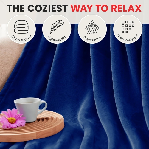 Couverture molletonnée en flanelle de lin canadien, couverture pelucheuse légère de 54 x 90 po en tissu anti-humidité chaude pour chambre