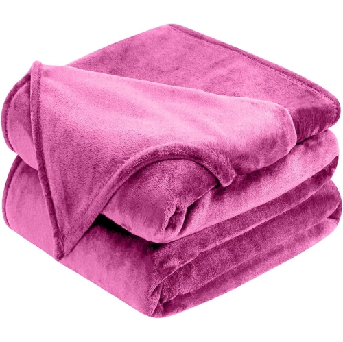 Couverture en molleton de flanelle de lin canadien, couverture pelucheuse légère de 54 x 90&nbsp;po évacuant l'humidité chaude pour toute saison,