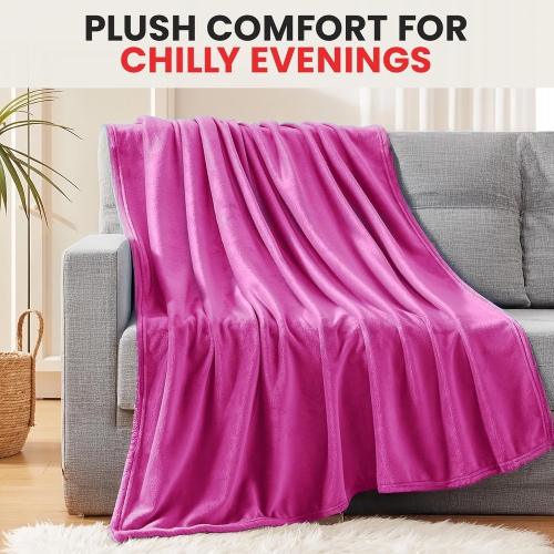 Couverture en molleton de flanelle de lin canadien, couverture pelucheuse légère de 54 x 90 po évacuant l'humidité chaude pour toute saison,