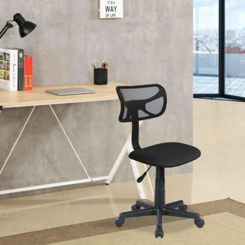 Mainstays Swivel Office Chair, Height Adjustable Swivel Mesh Office Chair, Black
