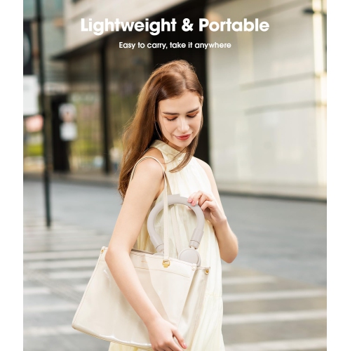 Hands Free Bladeless Fan, 360° Cooling Personal Fan, Battery USB Rechargeable 3 Speed Adjustable Wearable Fan for Outdoor Indoor Office Travel