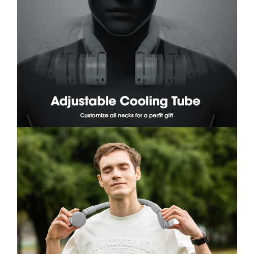 Hands Free Bladeless Fan, 360° Cooling Personal Fan, Battery USB Rechargeable 3 Speed Adjustable Wearable Fan for Outdoor Indoor Office Travel