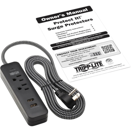 Tripp Lite by Eaton 8-Outlet 2-USB Surge Protector -