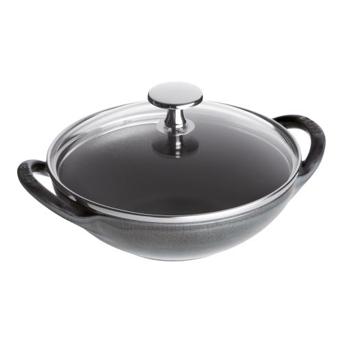 STAUB Specialities 16 cm / 6.5 inch Cast Iron Wok, Graphite-Grey