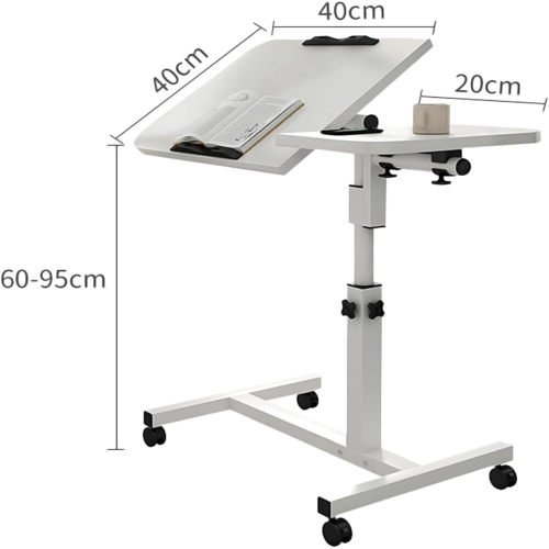 axGear Overbed Table Height Tilt Adjustable Foldable Office Laptop Over Bed Desk