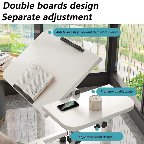 axGear Overbed Table Height Tilt Adjustable Foldable Office Laptop Over Bed Desk