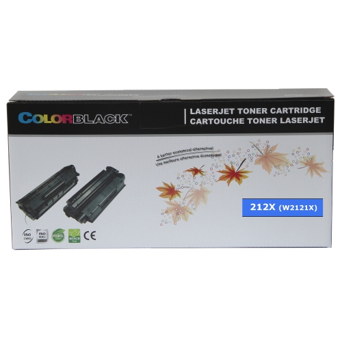 Premium Remanufactured High Yield Cyan Toner Cartridge for HP 212X (W2121X)