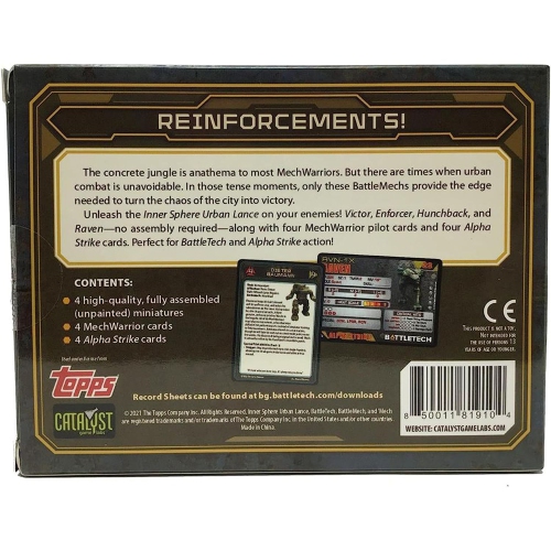 Battletech Inner Sphere Urban Lance