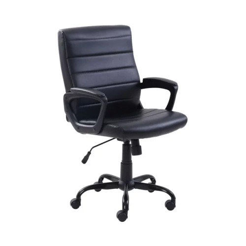 Mainstays Bonded Leather Manager's Office Chair, Bonded Leather Upholstery, Mid-Back