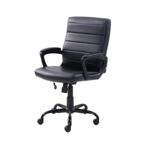 Mainstays Bonded Leather Manager's Office Chair, Bonded Leather Upholstery, Mid-Back
