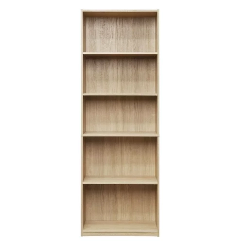 Mainstays 5-Shelf Bookcase with Adjustable Shelves, Multiple Colors, 71" tall, White