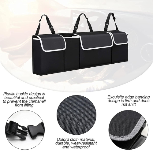 axGear Car Trunk Organizer Storage Bag for SUV Truck MPV Waterproof Collapsible