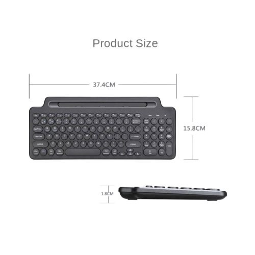 axGear Bluetooth 2.4G Cordless Keyboard Phone Tablet Slot Stand Wireless 3 Devices