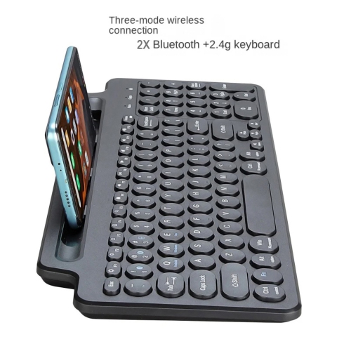 axGear Bluetooth 2.4G Cordless Keyboard Phone Tablet Slot Stand Wireless 3 Devices