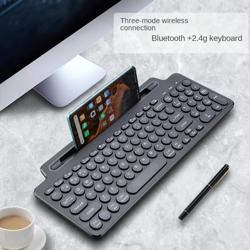 axGear Bluetooth 2.4G Cordless Keyboard Phone Tablet Slot Stand Wireless 3 Devices