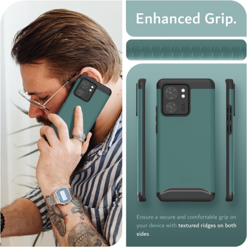 TUDIA Merge Motorola Edge 2023 Case Dual Layer - Hunter Green
