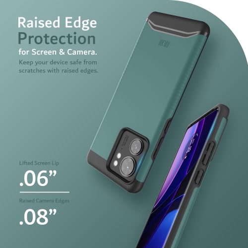 TUDIA Merge Motorola Edge 2023 Case Dual Layer - Hunter Green