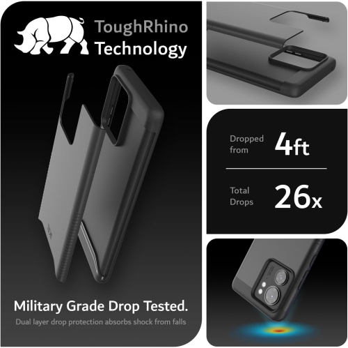Étui Merge de TUDIA pour Motorola Edge 2023 de qualité militaire - Noir