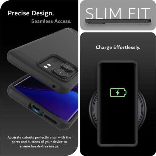 Étui Merge de TUDIA pour Motorola Edge 2023 de qualité militaire - Noir