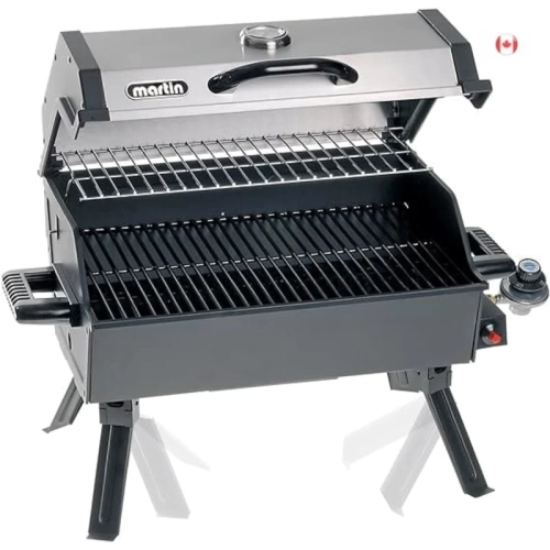 MARTIN  Portable Propane Bbq Grill | Stainless Steel Grill | 14, 000 Btu Heat Control | Csa Certified | Ideal for Outdoor Cooking, Camping, Picnics