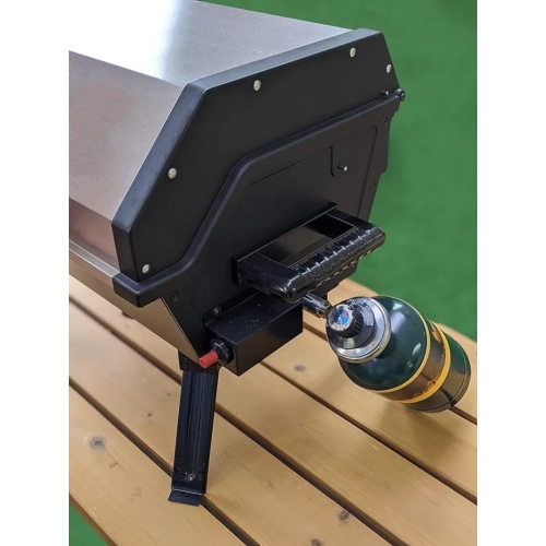 Portable Propane BBQ Grill | Stainless Steel Charcoal Grill | 14,000 BTU Heat Control | CSA Certified | Ideal for Outdoor Cooking, Camping, Picnics