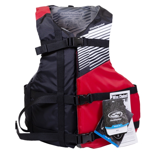 Veste de sauvetage unisexe pour adulte Stohlquist Fit PFD - approuvé par la garde côtière, facilement réglable pour une mobilité complète, légère,