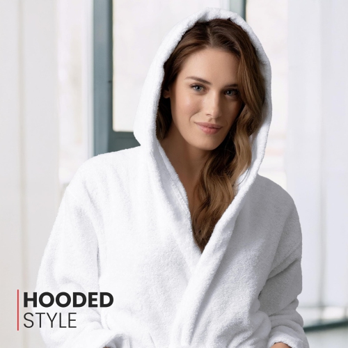 Canadian Linen Terry Tissu chaud Peignoirs Serviette 100 % coton pour femmes Douches à capuchon Hôtels doux Salon Resorts Massage Spa, très grand,