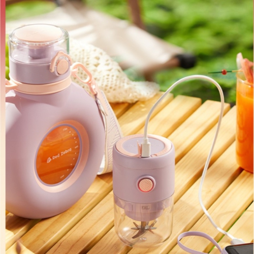 Red Zebra Portable Juicer Bottle