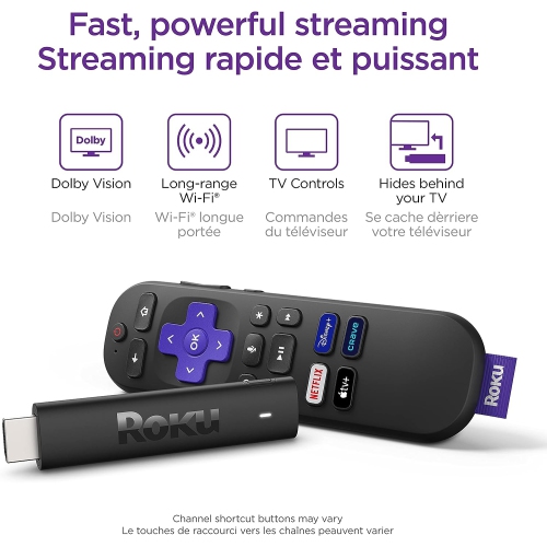 Open Box - Roku Streaming Stick 4K 2022 | Streaming Device 4K/HDR/Dolby Vision