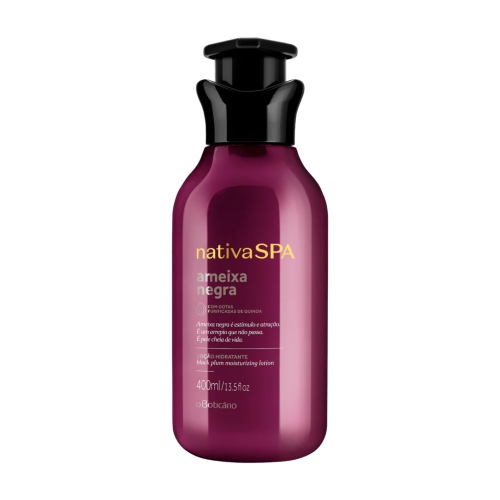 Nativa SPA by O Boticário, Black Plum Moisturizing Body Lotion, Long-Lasting Hydration and Lightweight, Fragranced Moisturizer, 13.5 Ounce