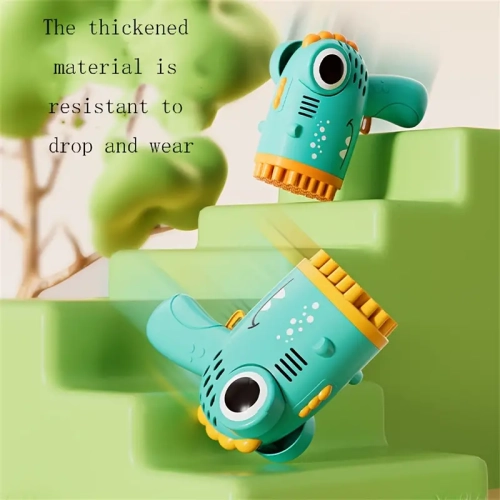 Dinosaur Bubble Gun with 40 Holes, Handheld Outdoor Bubble Machine Toy, Ideal Gift for Holidays and Festivals, Perfect Sea and Beach Accessory